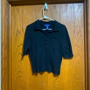 Women’s Evan Picone Short Sleeve Sweater Size Medium Black